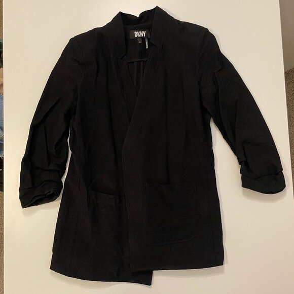 DKNY Linen Blazer with Pockets - Picture 4 of 4